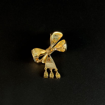 Antigone · Azure Bow Pendant Brooch