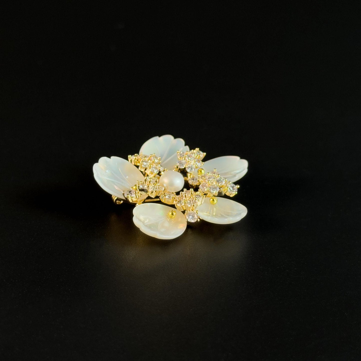 Antheia · Moonlit Cherry Blossom Brooch