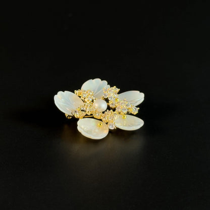 Antheia · Moonlit Cherry Blossom Brooch
