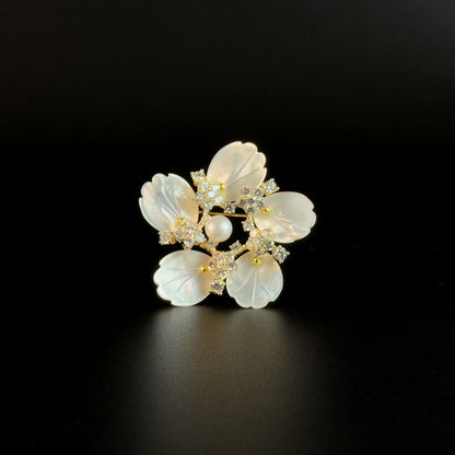 Antheia · Moonlit Cherry Blossom Brooch