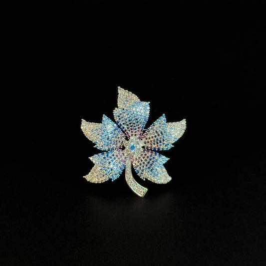 Alcathoe · Azure Maple Leaf Brooch