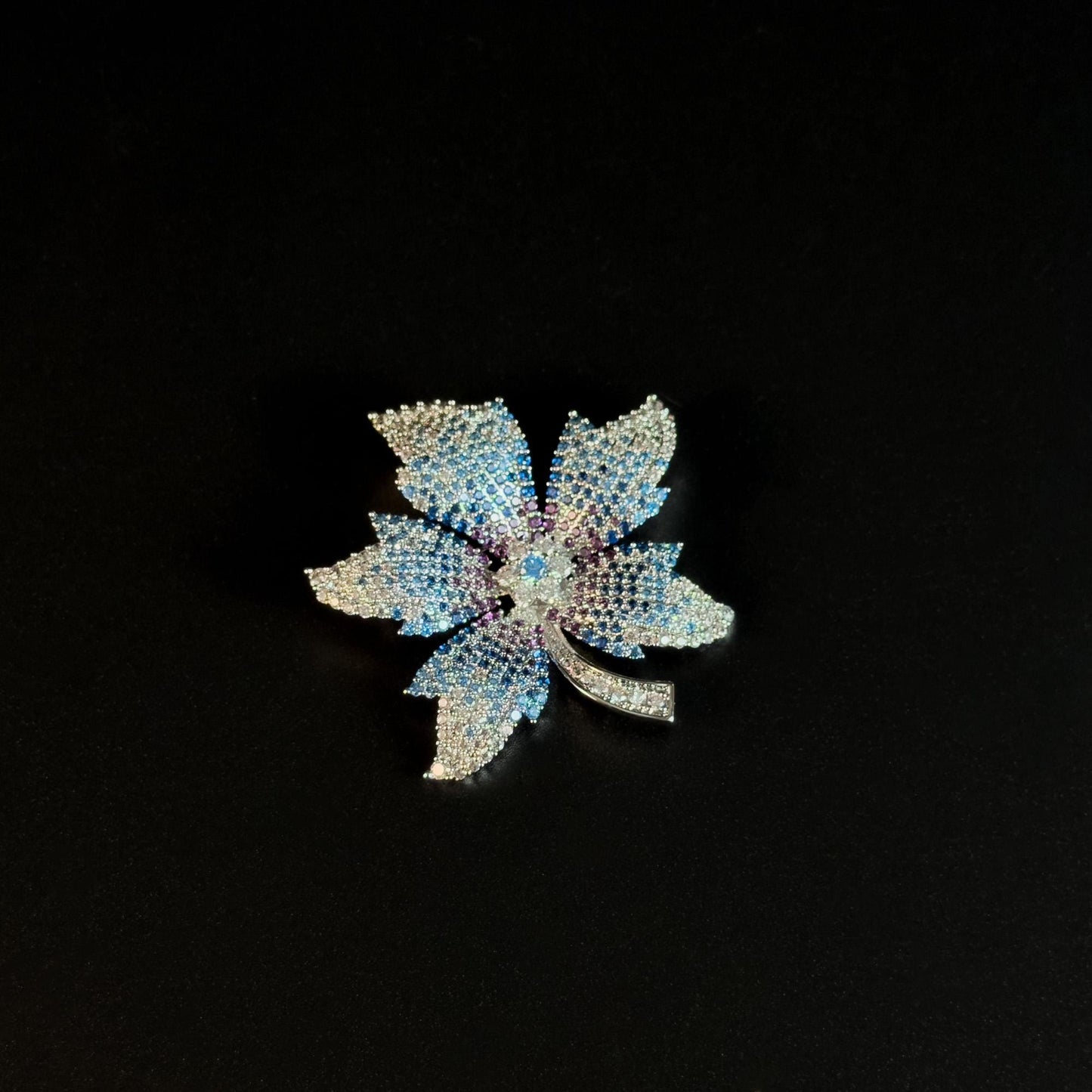 Alcathoe · Azure Maple Leaf Brooch