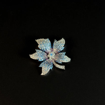 Alcathoe · Azure Maple Leaf Brooch