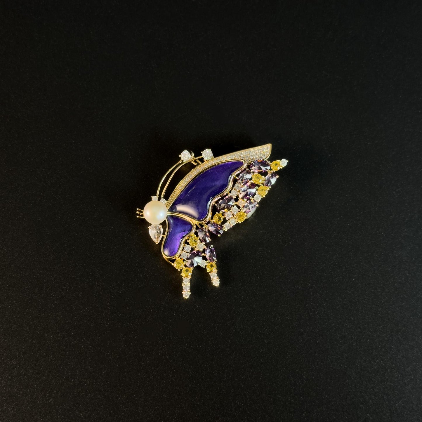 Agraulos · Violet-Winged Butterfly Brooch