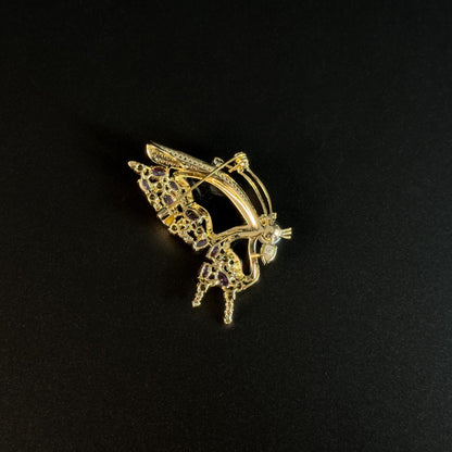 Agraulos · Violet-Winged Butterfly Brooch