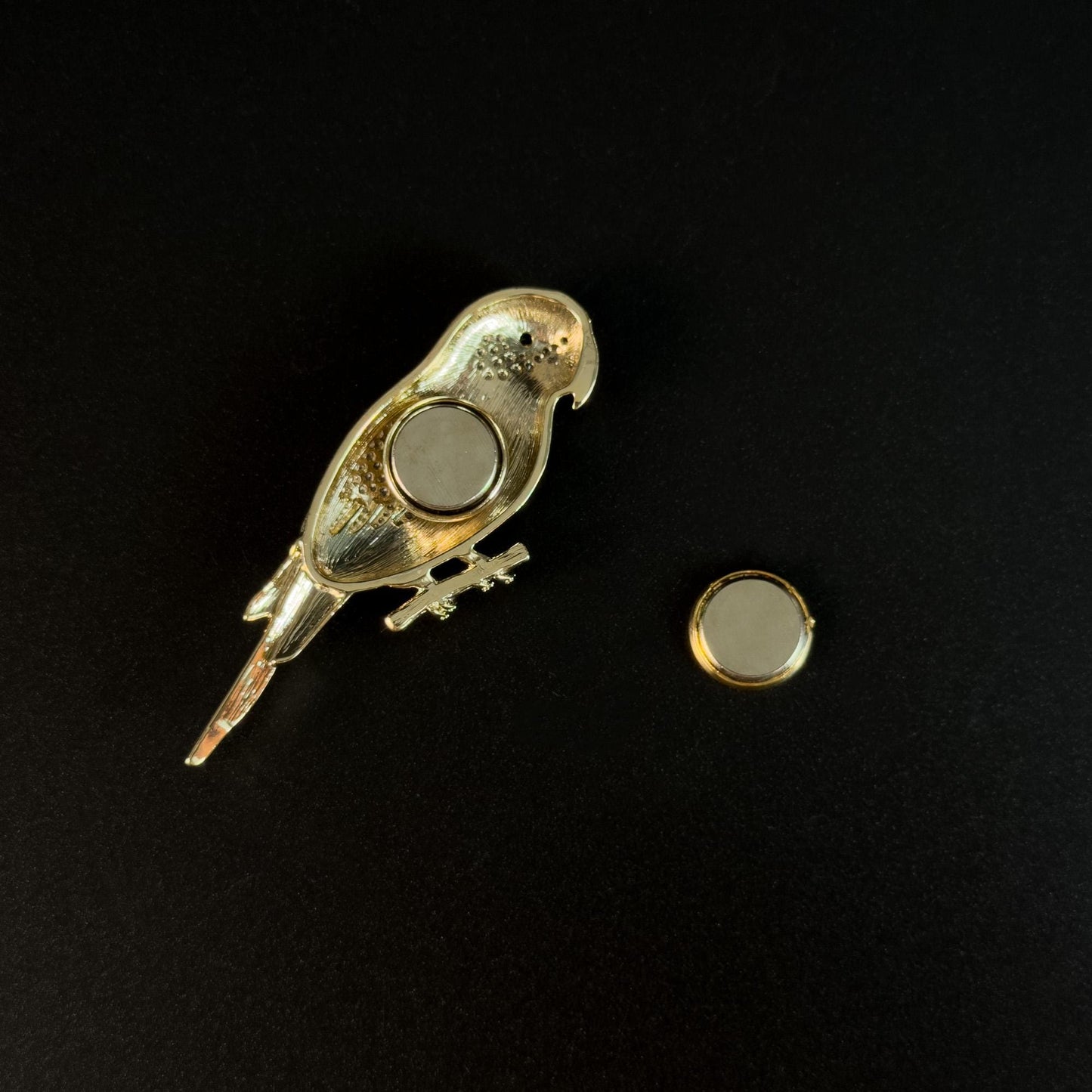 Aellopus · Verdant Enameled Parrot Cufflinks