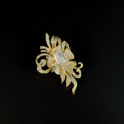 Amphialus · Golden Satin Ribbon Brooch