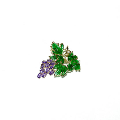 Ampelus · Violet Grape Cluster Brooch