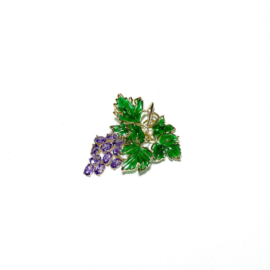 Ampelus · Violet Grape Cluster Brooch