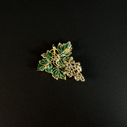 Ampelus · Violet Grape Cluster Brooch