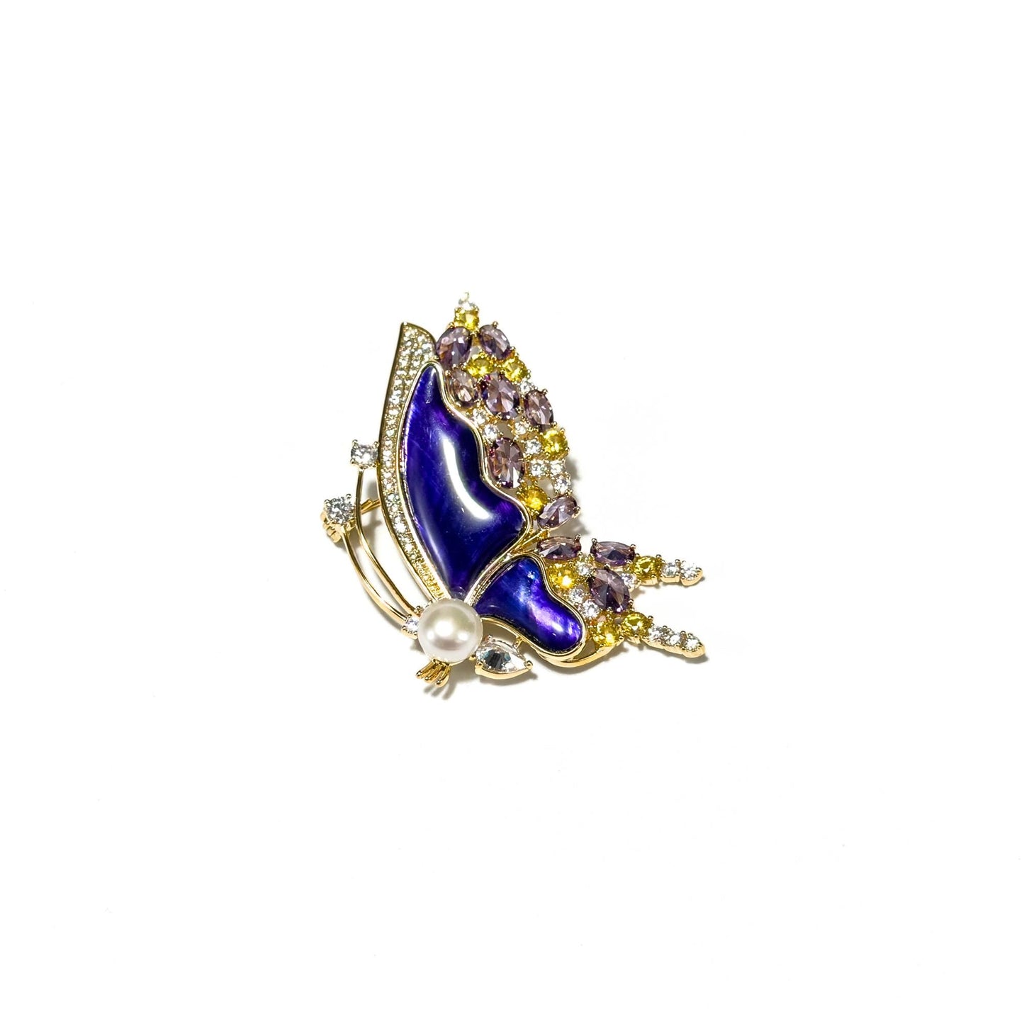 Agraulos · Violet-Winged Butterfly Brooch