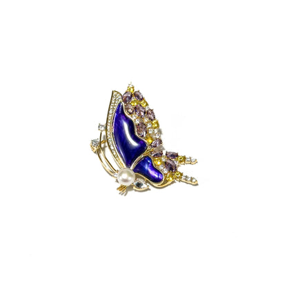 Agraulos · Violet-Winged Butterfly Brooch