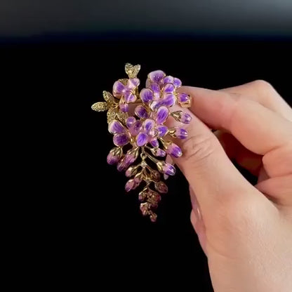 Purple Wisteria Brooch