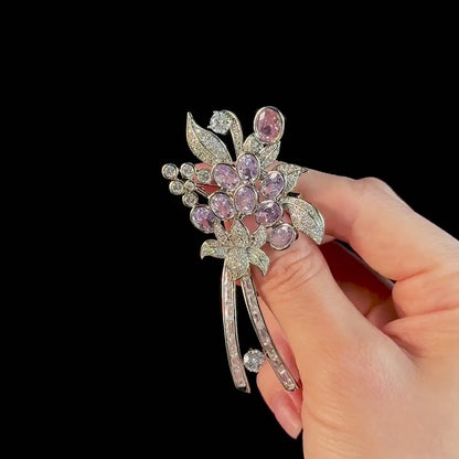 Zirconia Bouquet Brooch