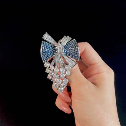 Two-Tone Bow Brooch
