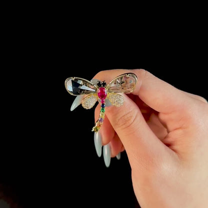 Colorful Dragonfly Brooch