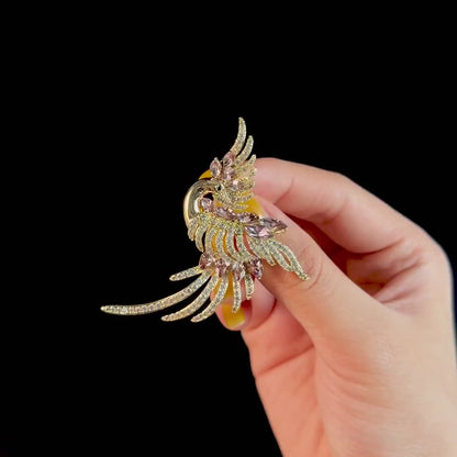 Golden Bird of Paradise Brooch