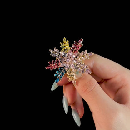 Colorful Snowflake Brooches