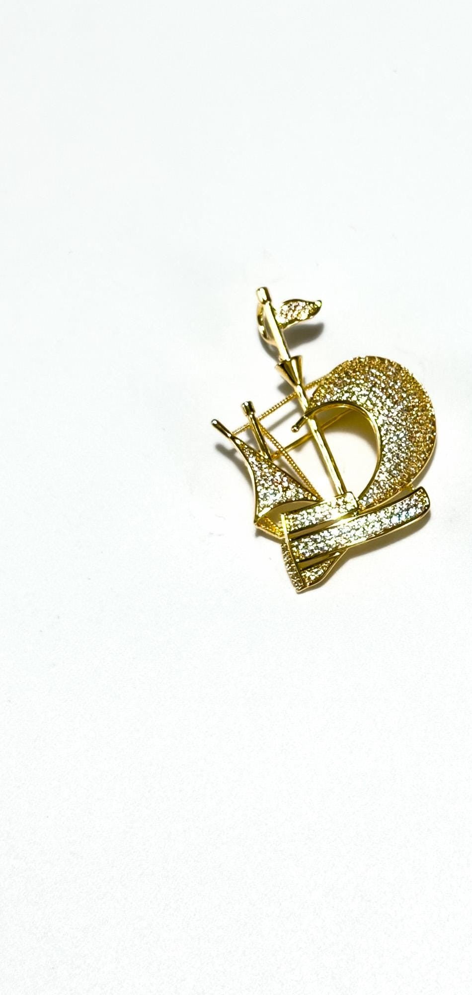 Alcyoneus · Golden Sailing Ship Brooch