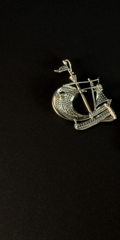 Alexiares · Starlit Sailing Ship Brooch